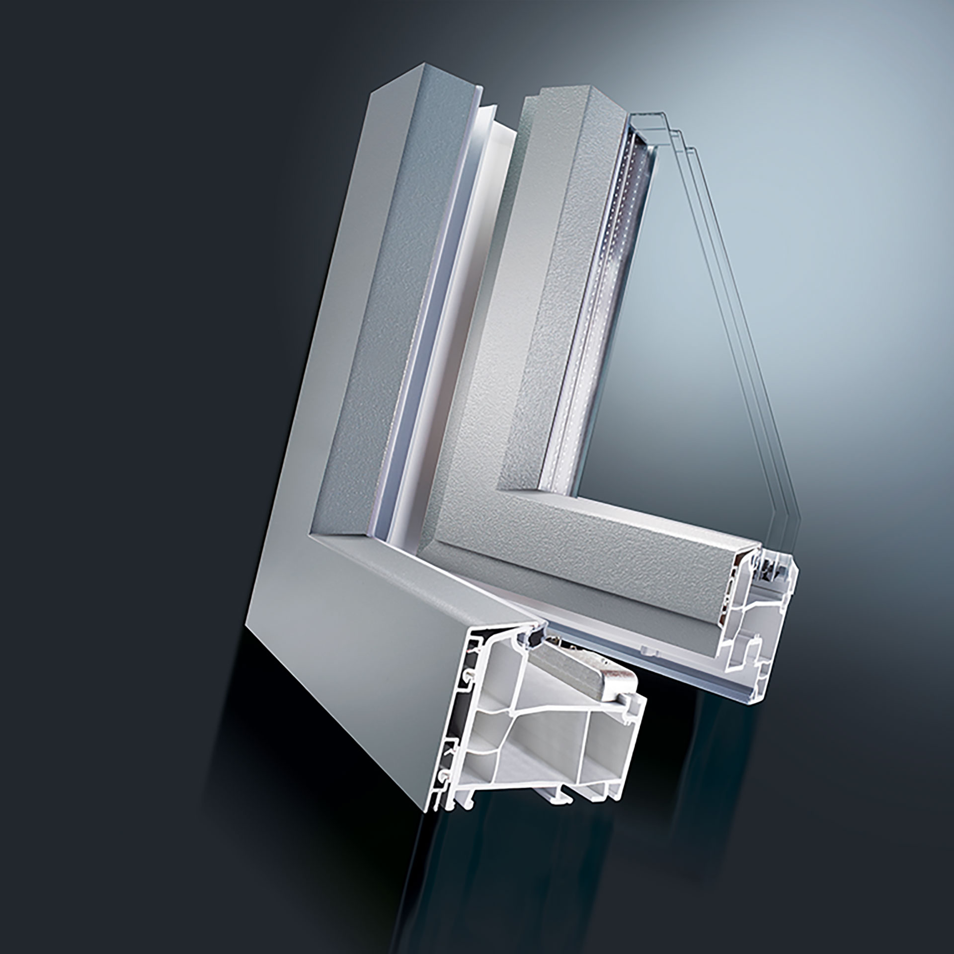 Beim GUTMANN DECCO - Kunststoff-Aluminium Fenster- & Tür-System wird auf die Außenseite der Kunststofffenster eine robuste Aluminiumschale montiert. Diese schützt Ihr Fenster und ist in viele Farben erhältlich. Die Systemeigenschaften des verwendeten 